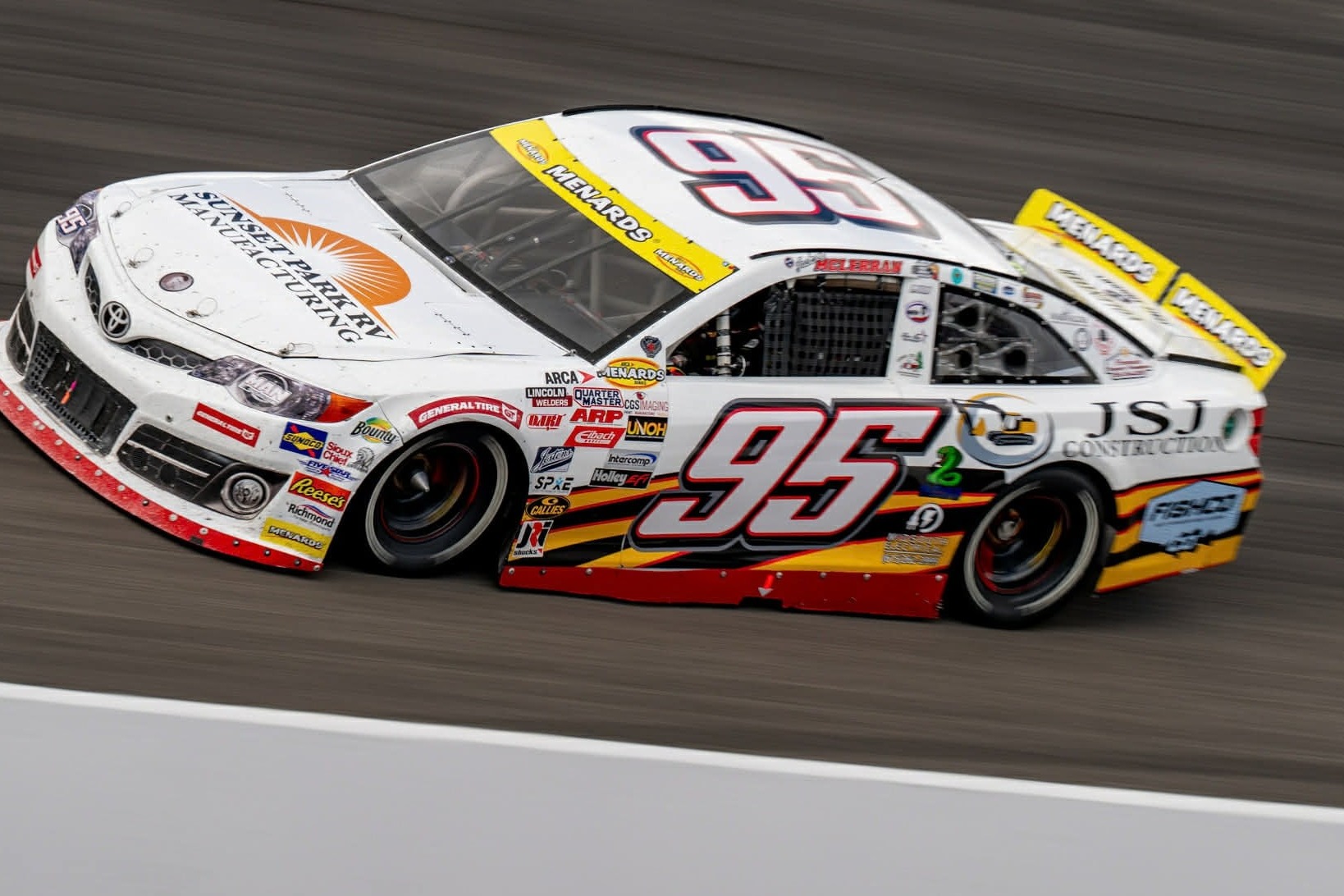 Jackson McLerran's number 95 race car on the track